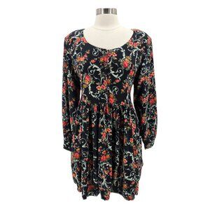 Vintage Sostanza Womens Large Dress Mini Floral Multicolor Cottage Boho Nineties